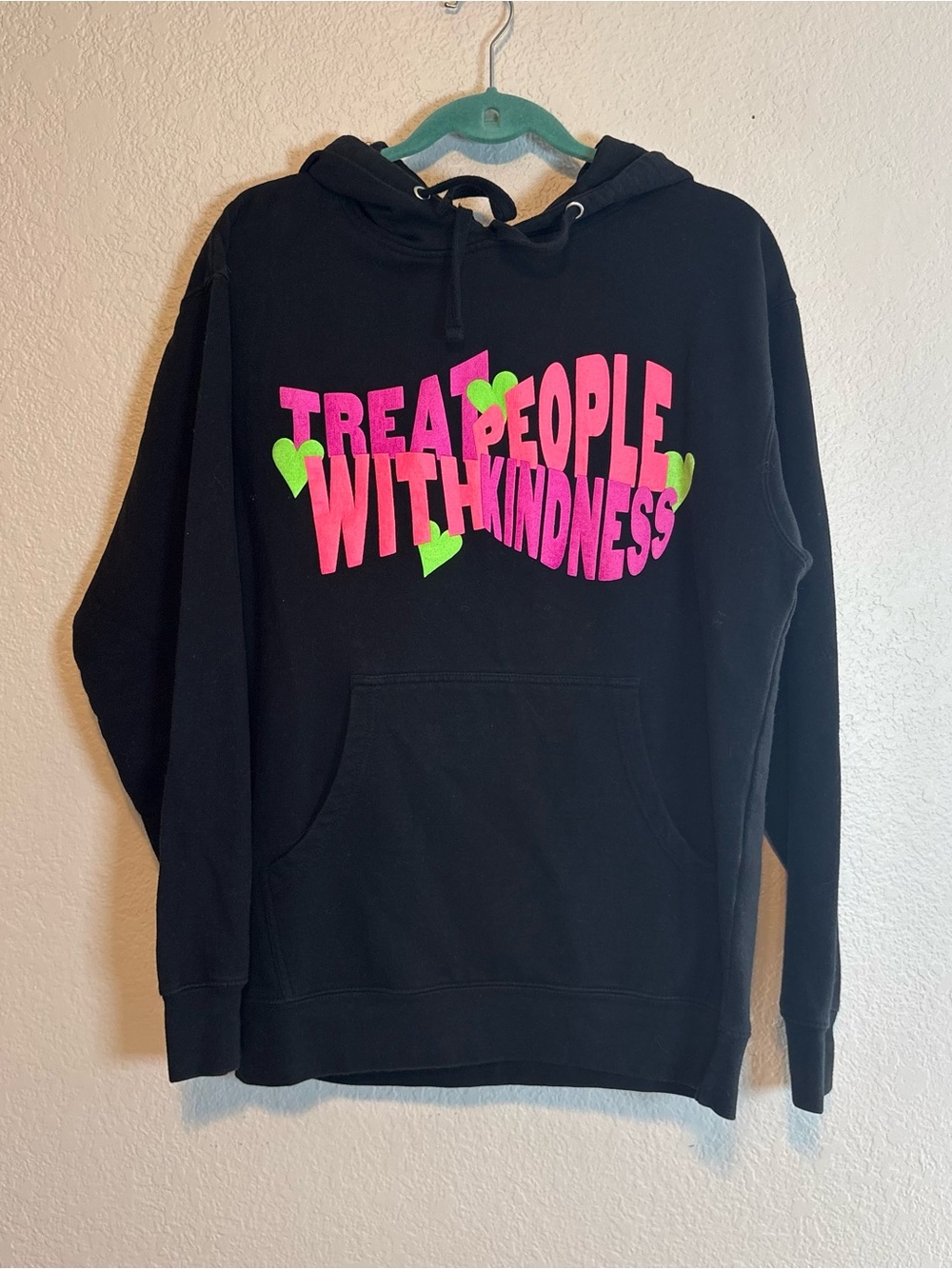 Harry Styles Limited Tour Merch Treat People With Kindness Hoodie Pink and Green